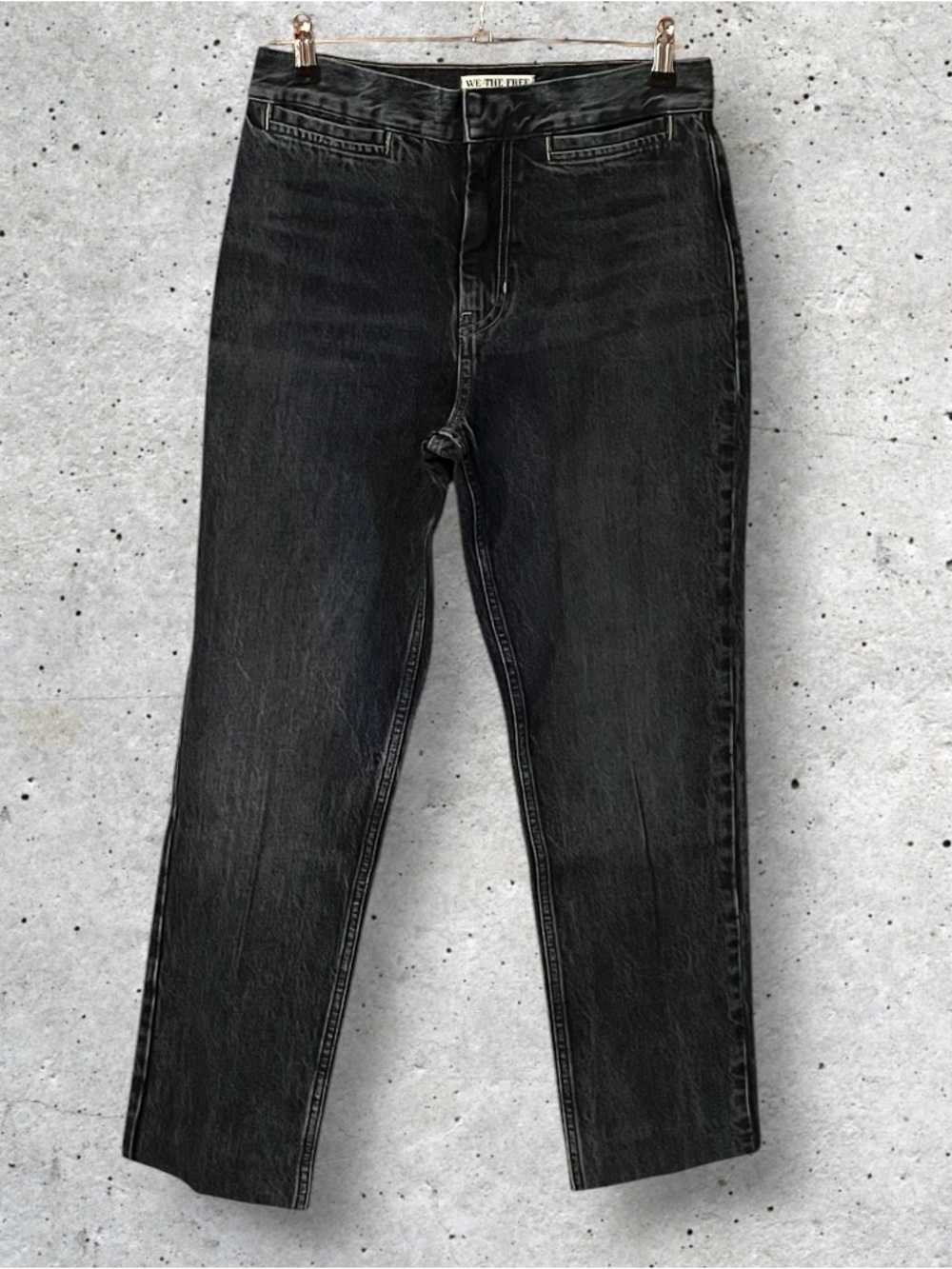 Free People High Rise Straight Jeans Tailored